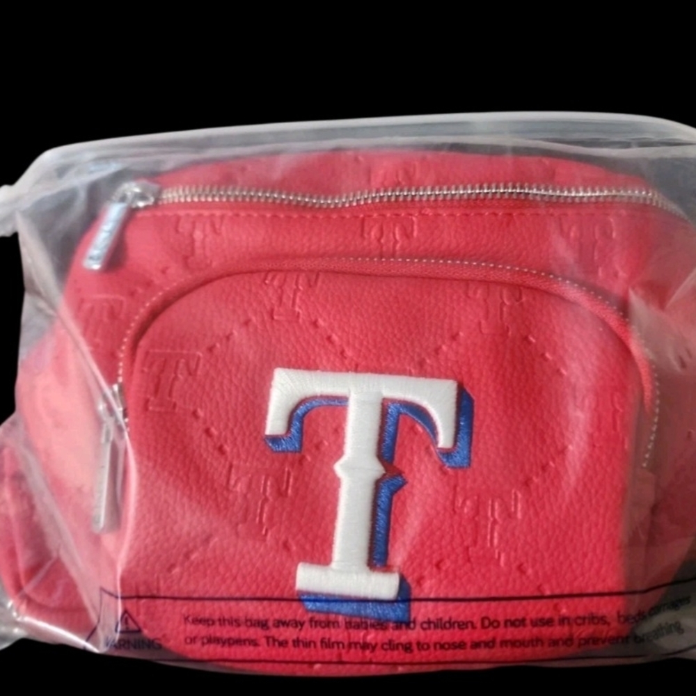 Red Embossed Logo Pouch